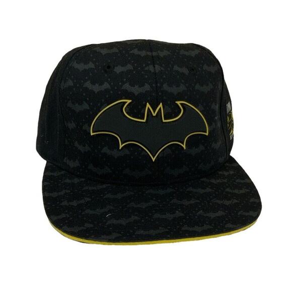 Batman 80th Anniversary Ball Cap Black Adjustable Outdoor Snapback Skater HatNEW - Picture 5 of 10